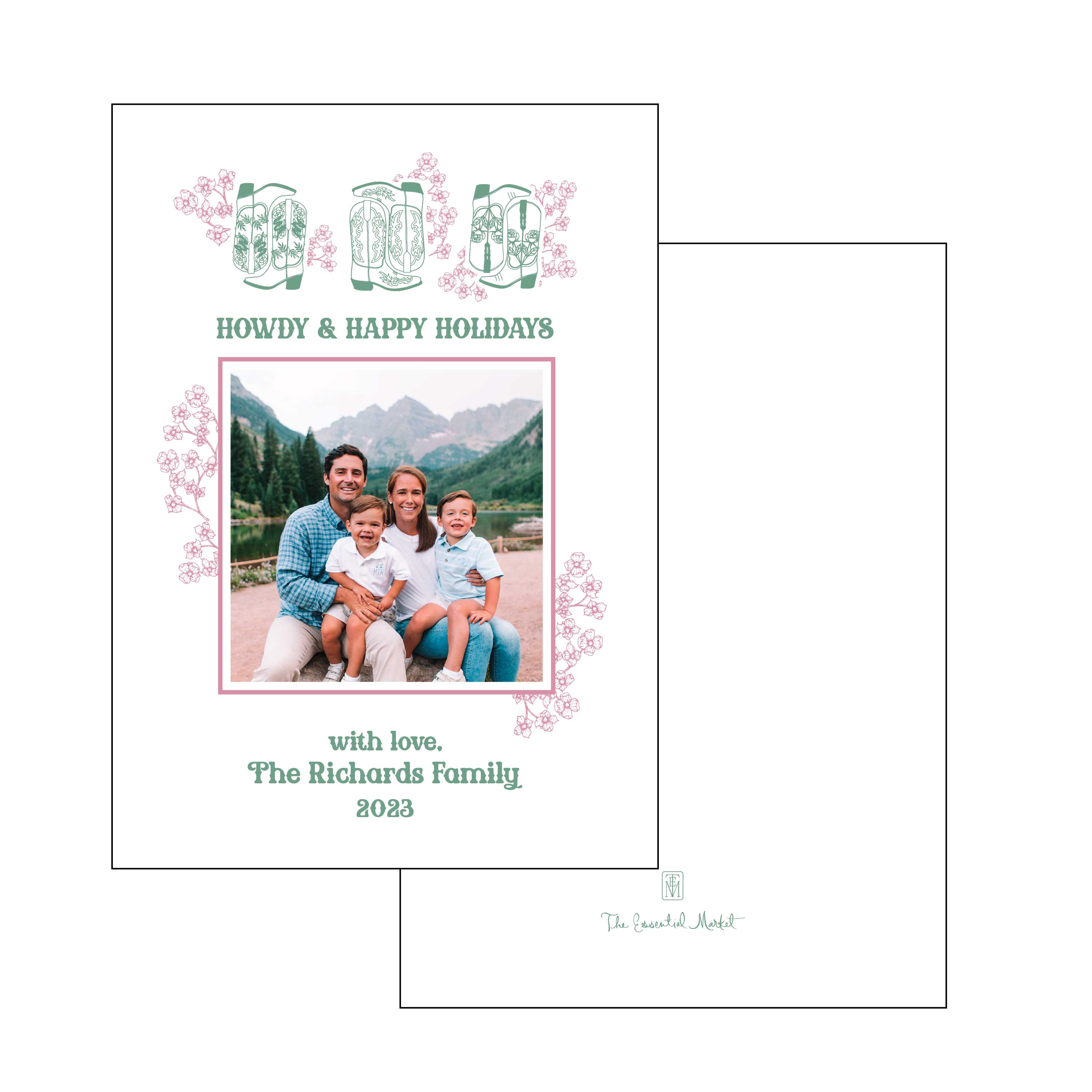 howdy and happy holidays | holiday card | digital print