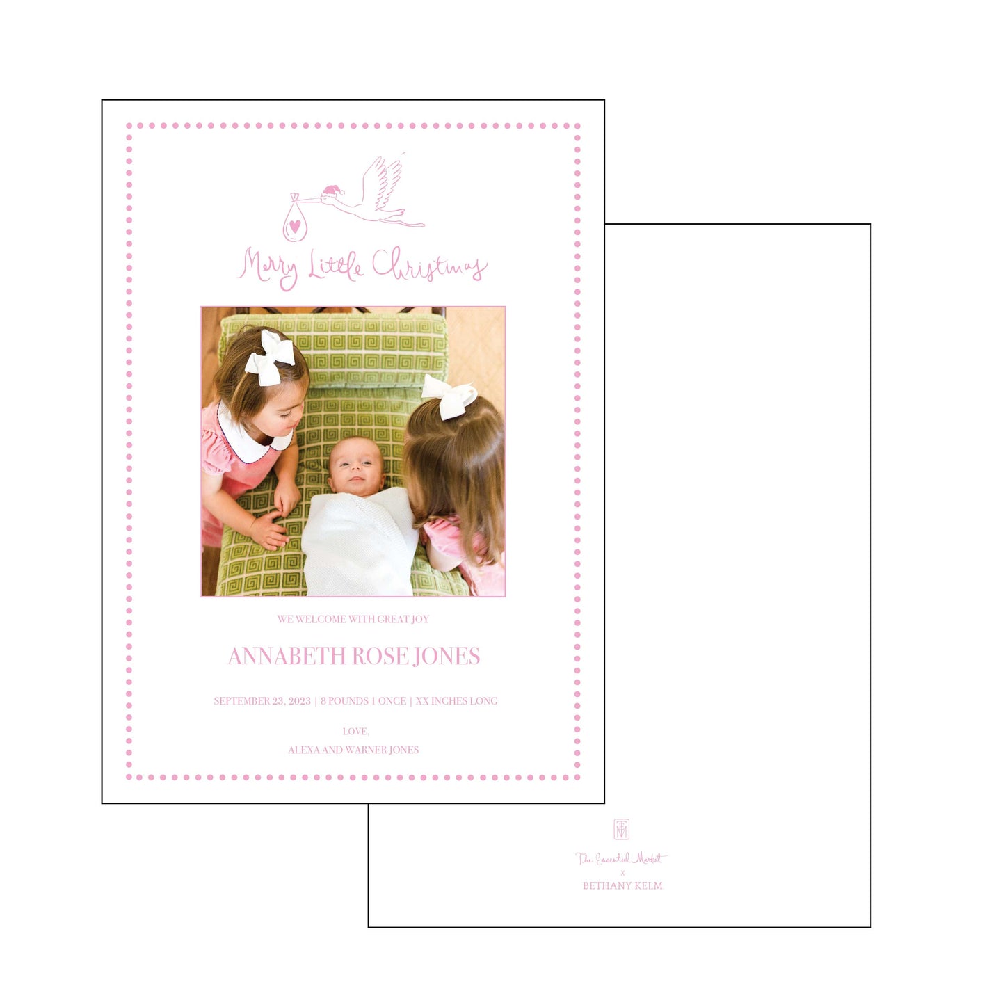 merry little christmas girl | holiday card | bethany kelm