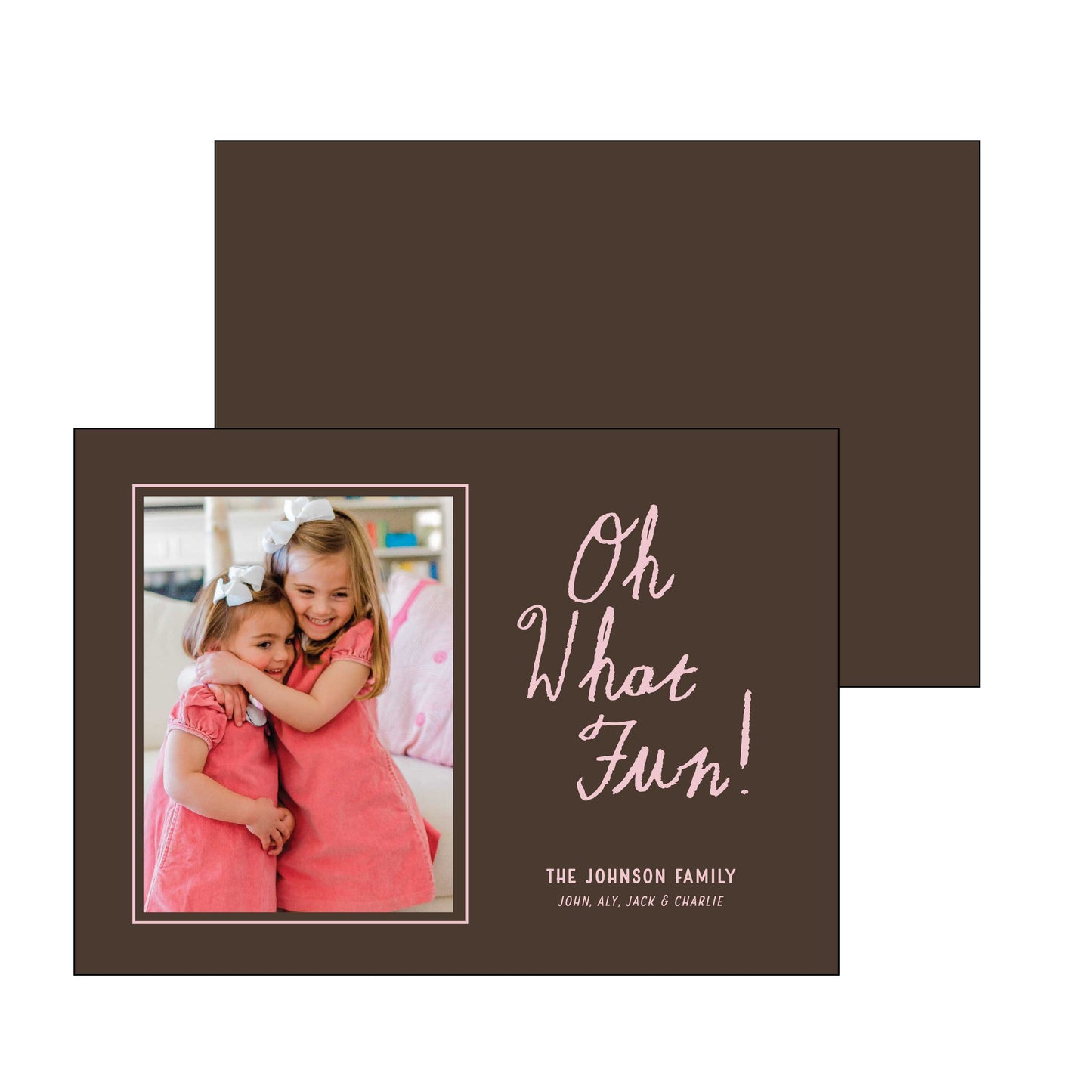 oh what fun | holiday card | foil-stamped