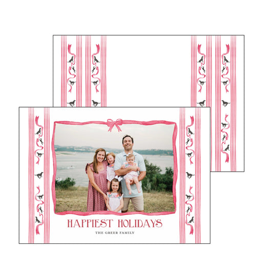 red ribbon dogs | holiday card | abby armistead