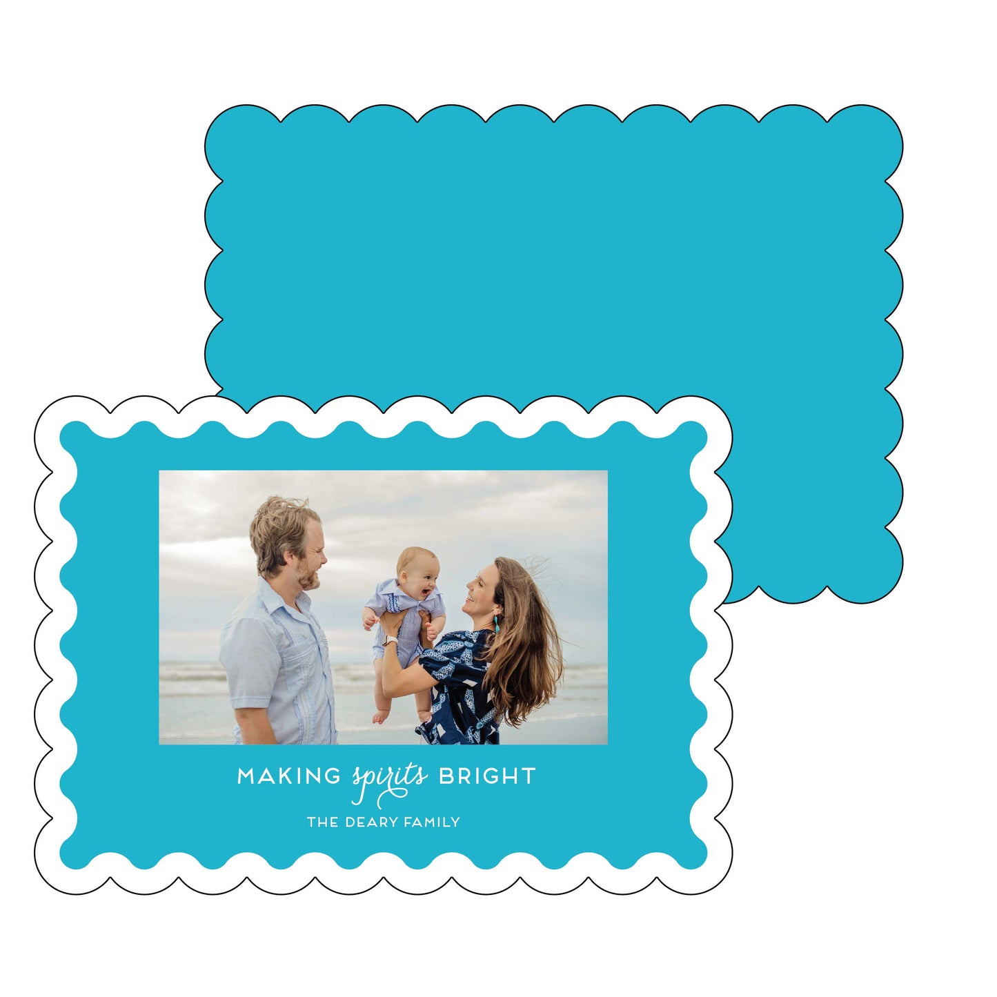 scallop | holiday card | die-cut shape