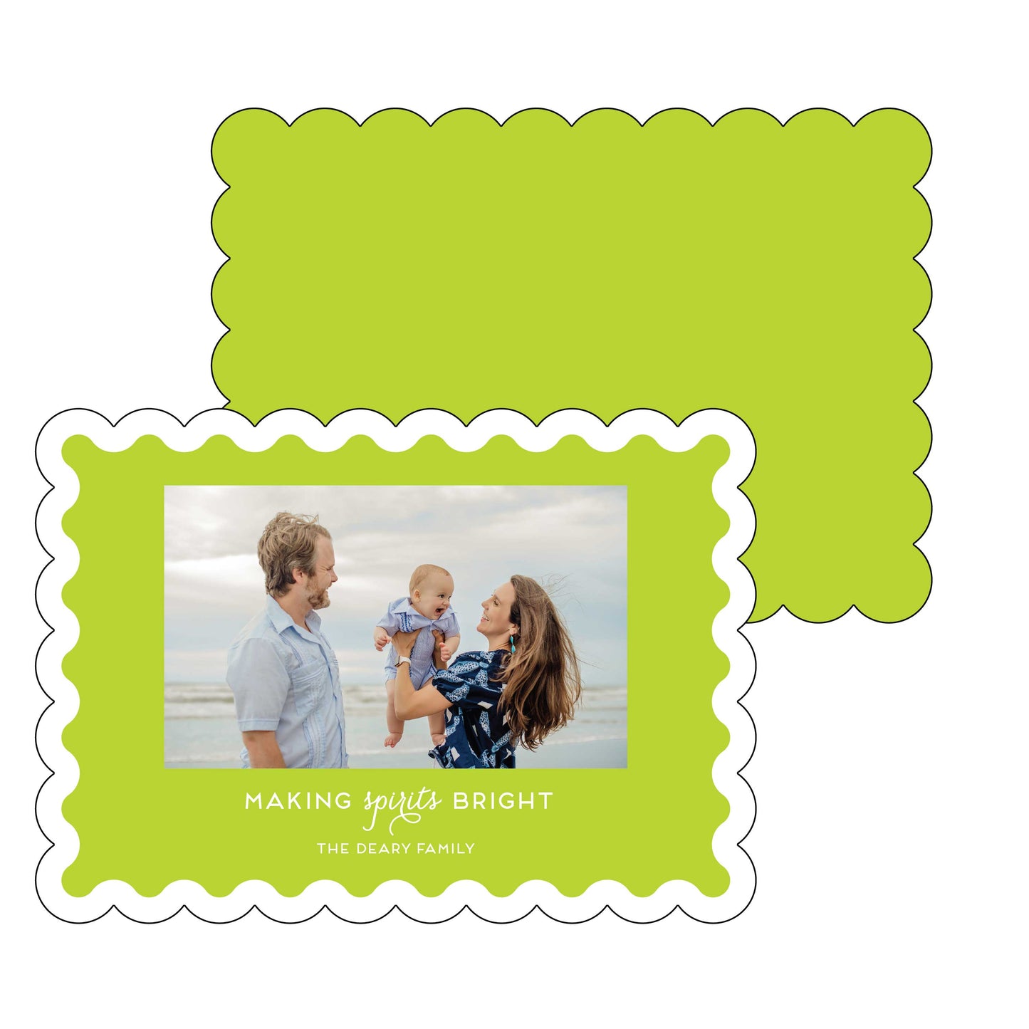 scallop | holiday card | die-cut shape