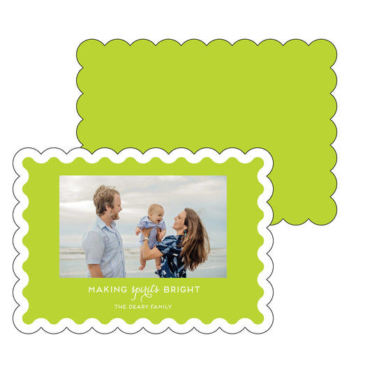 scallop | holiday card | die-cut shape