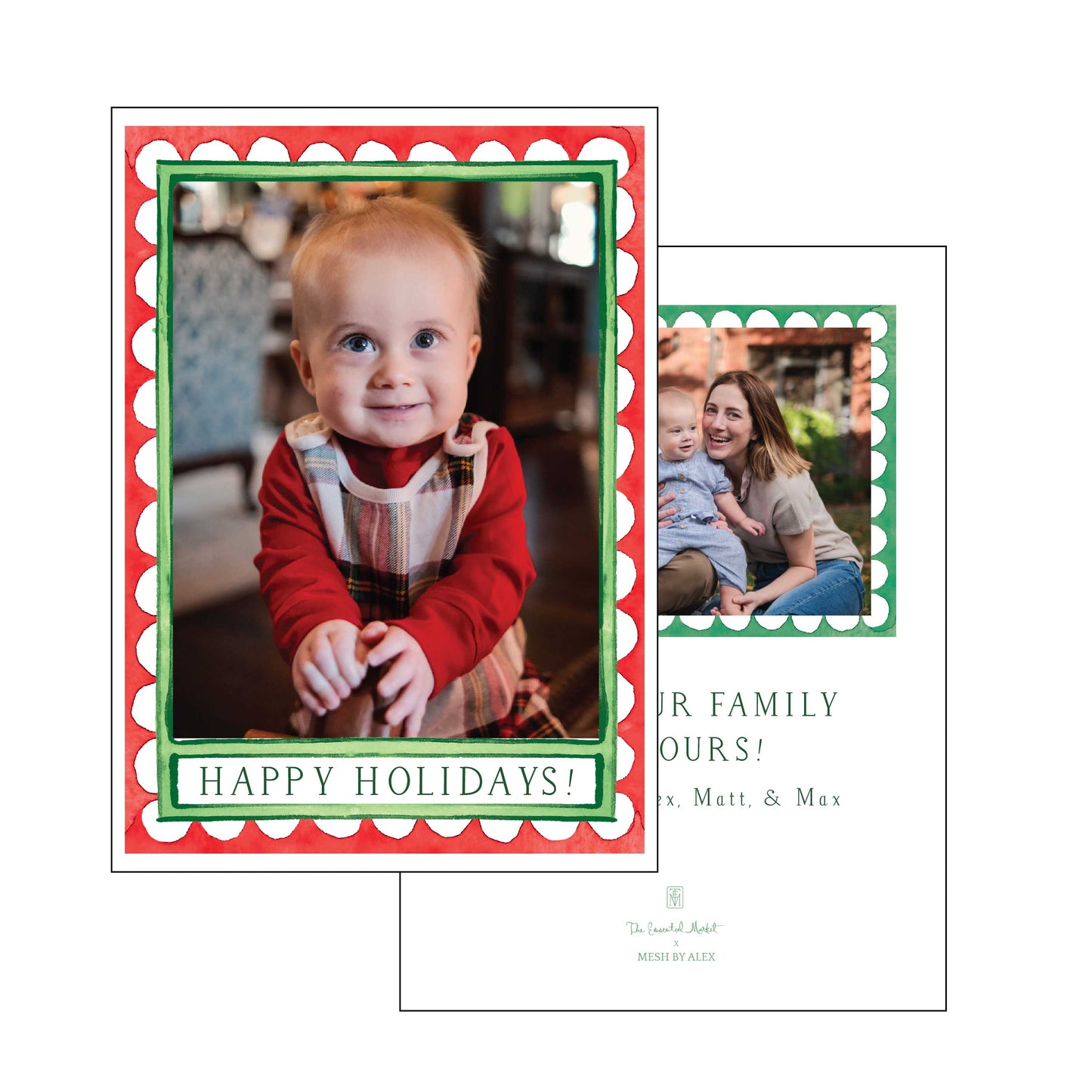 seasonal scallops | holiday card | mesh by alex