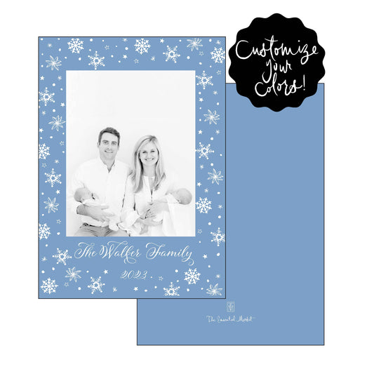 snowflake | holiday card | foil-stamped