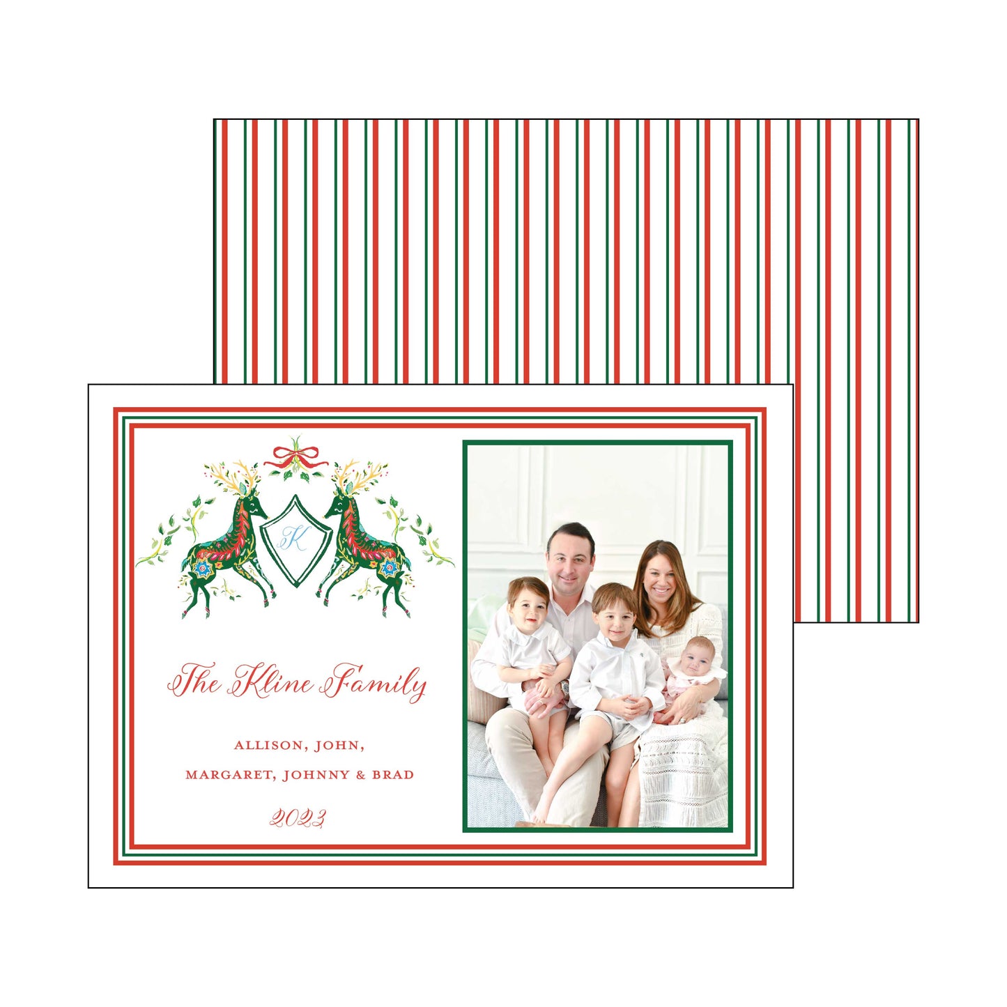 colorful reindeer | holiday card | mesh by alex