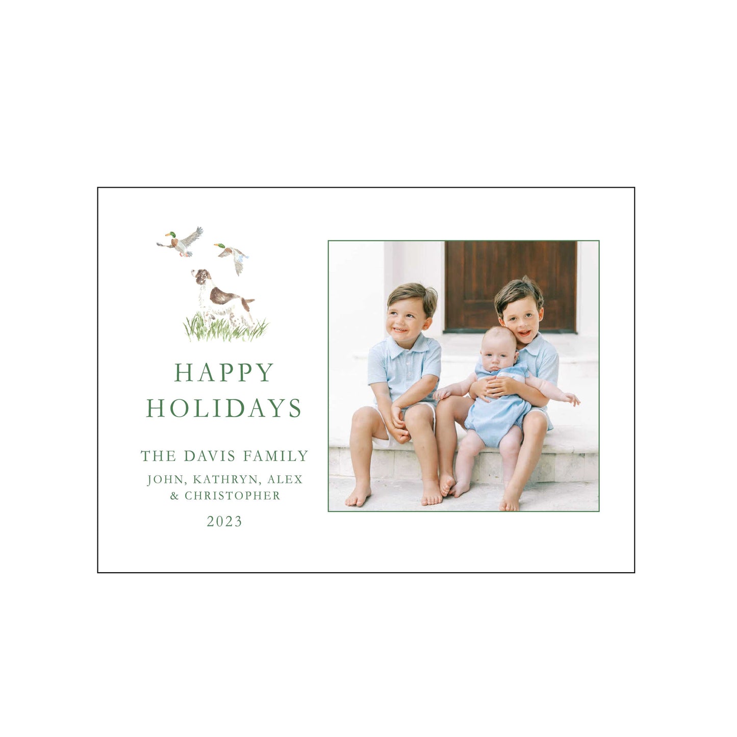 bird dogs | holiday card | pearly gates