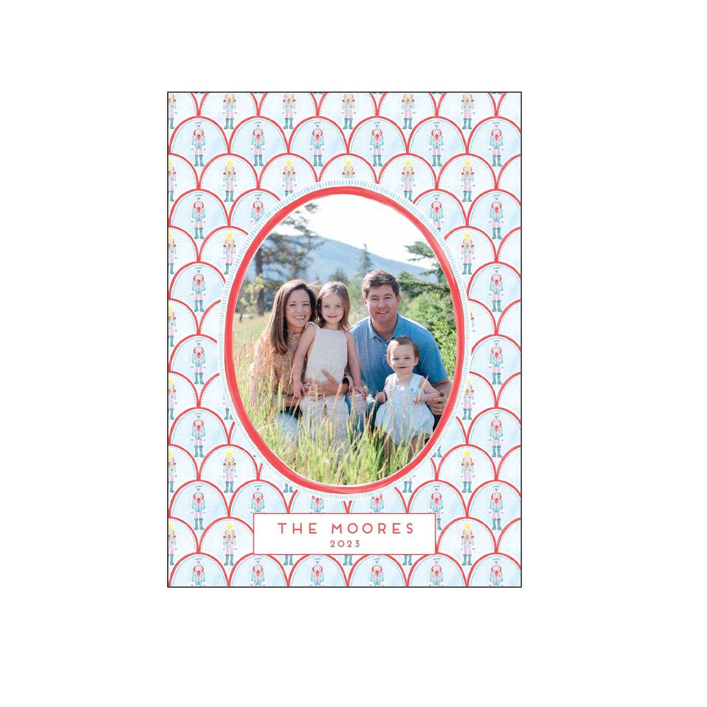 blue and red nutcrackers | holiday card | bethany kelm