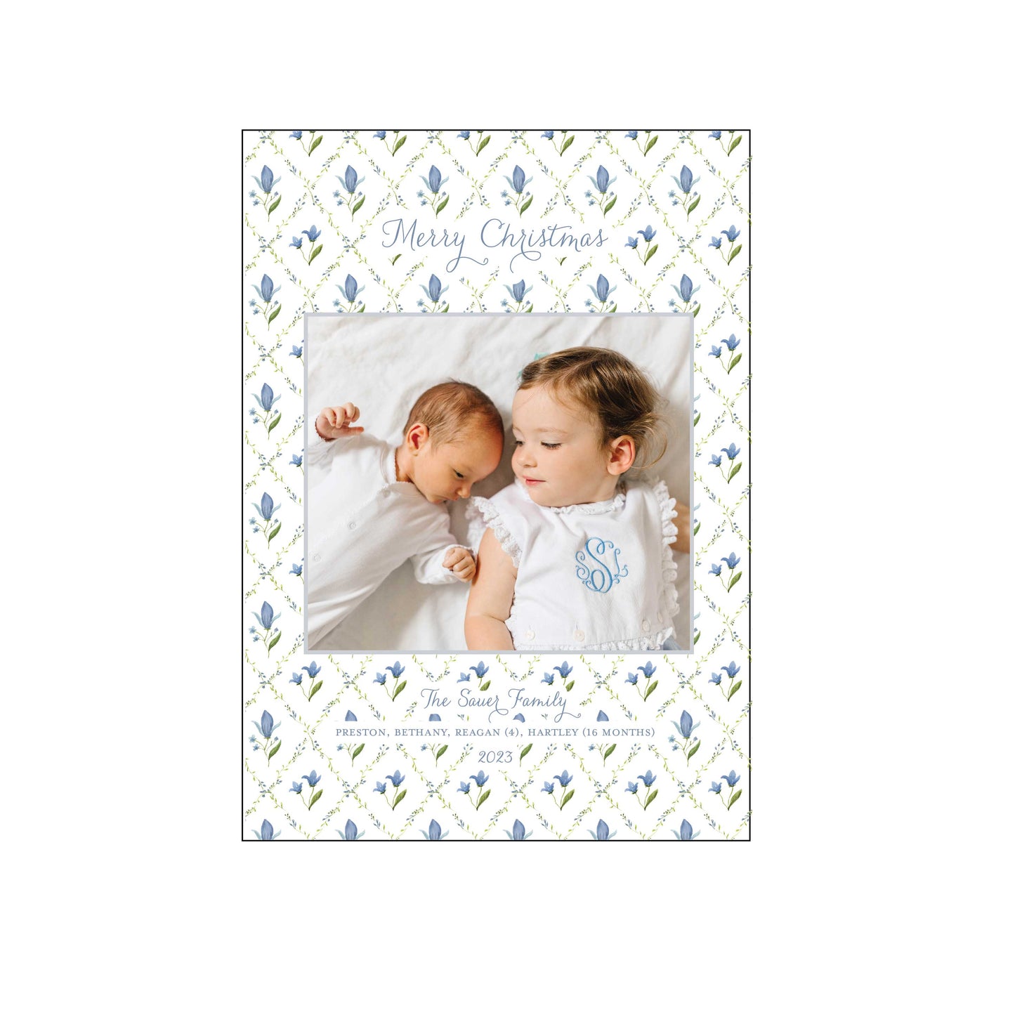 blue blessings | holiday card | be sweet ink