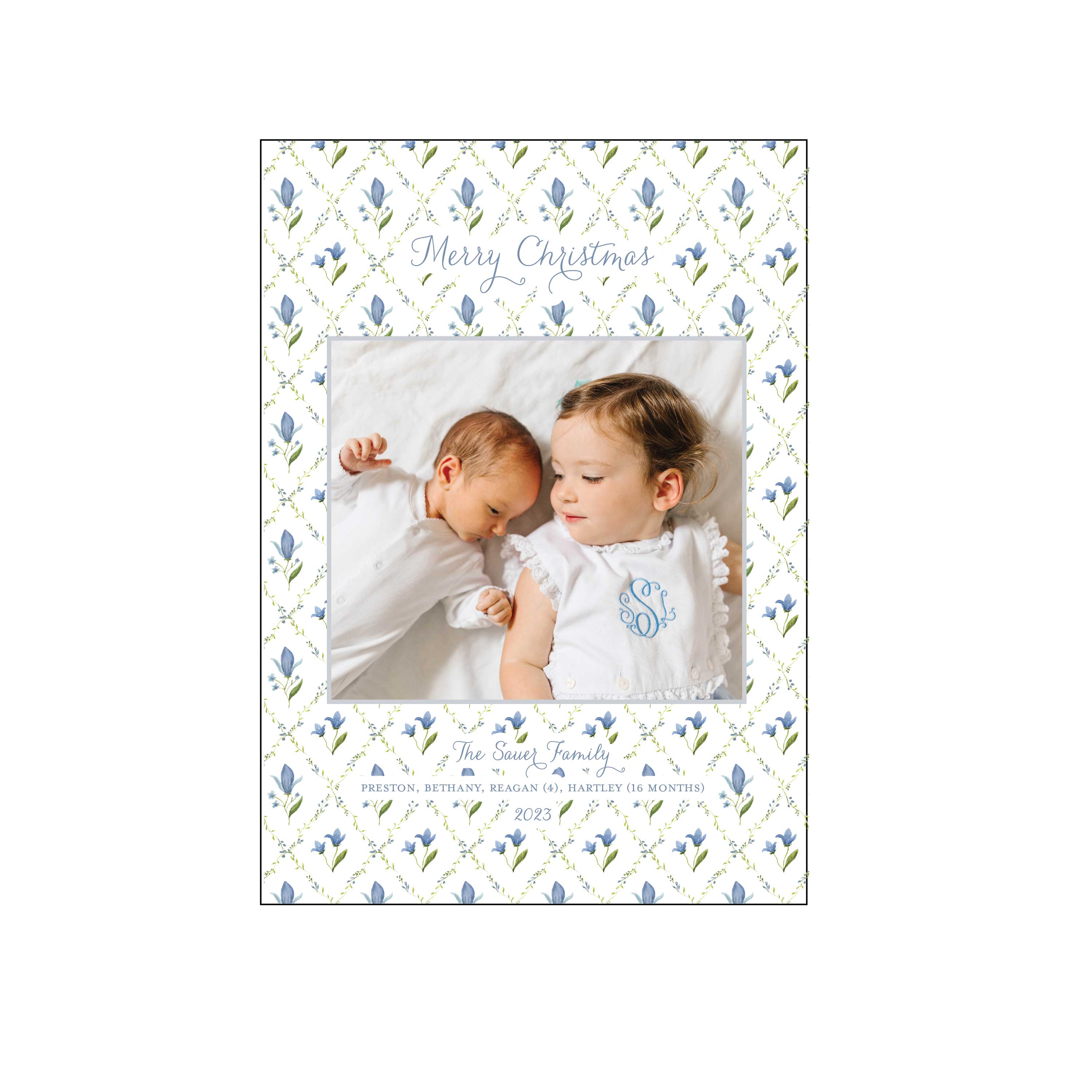 blue blessings | holiday card | be sweet ink