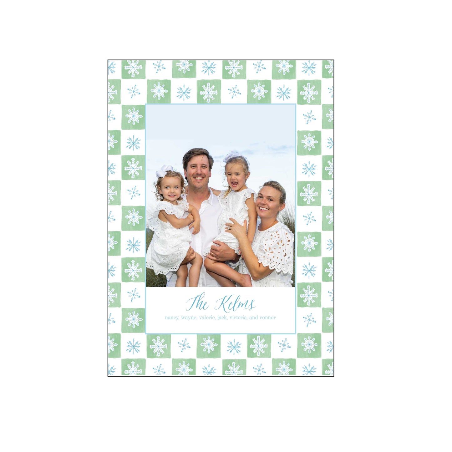 blue snowflakes | holiday card | bethany kelm