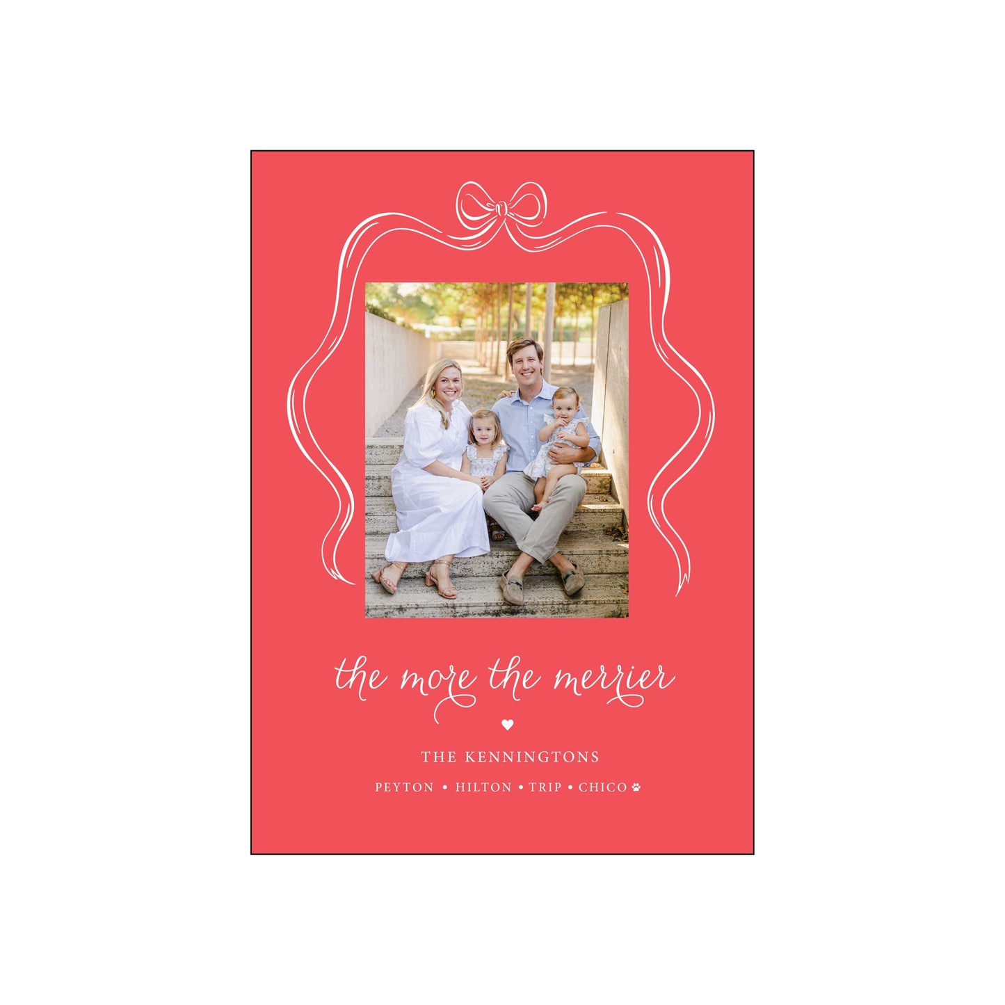bow | holiday card | foil-stamped