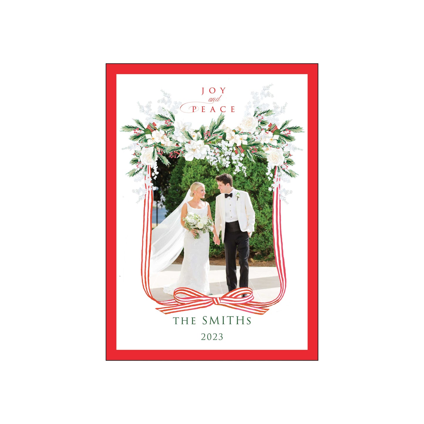 bow garland | holiday card | mesh by alex