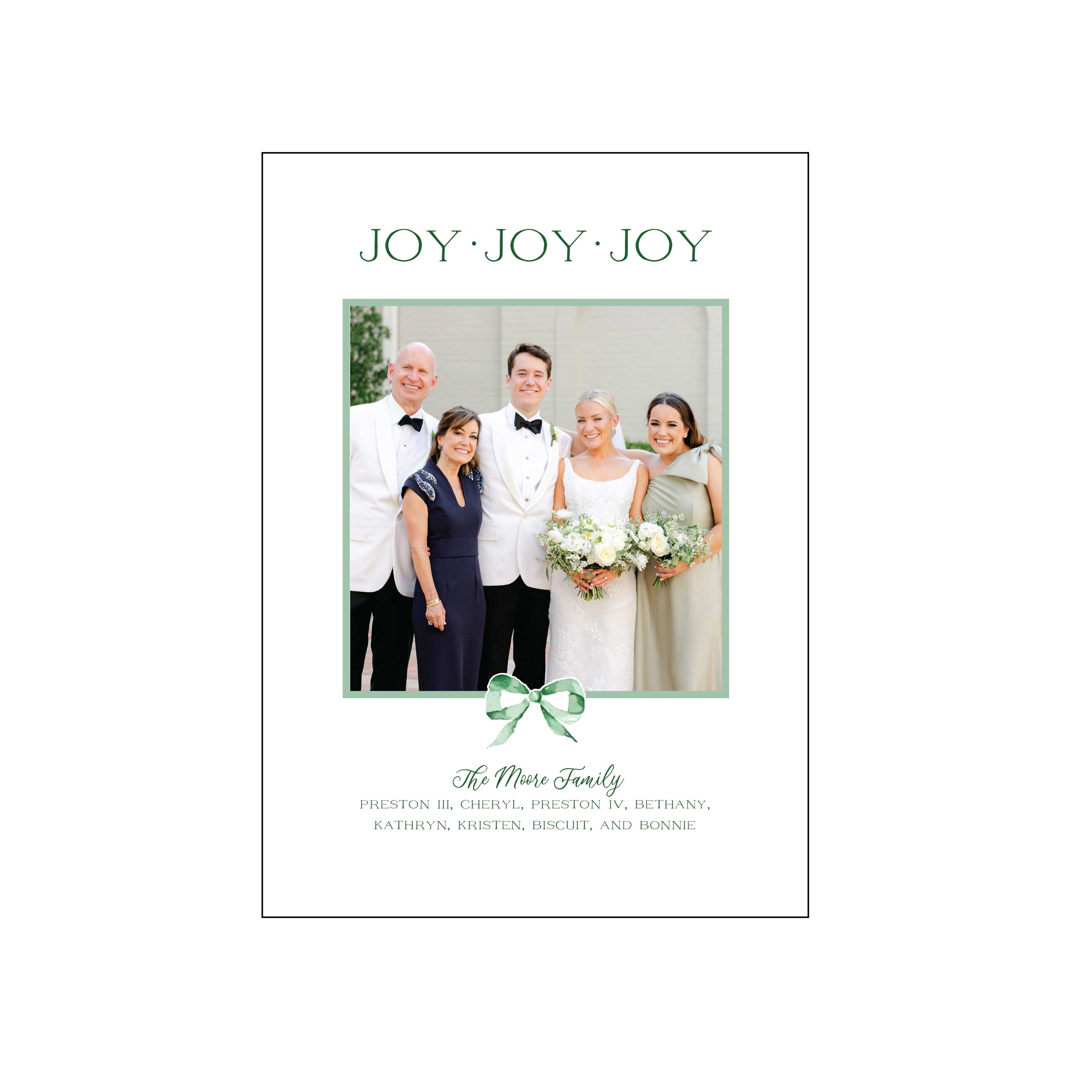 green bow | holiday card | bethany kelm