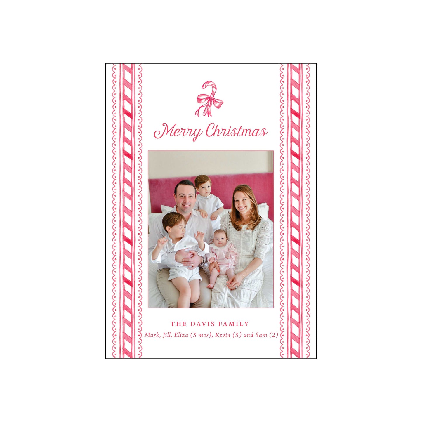 candy stripes | holiday card | pearly gates designs
