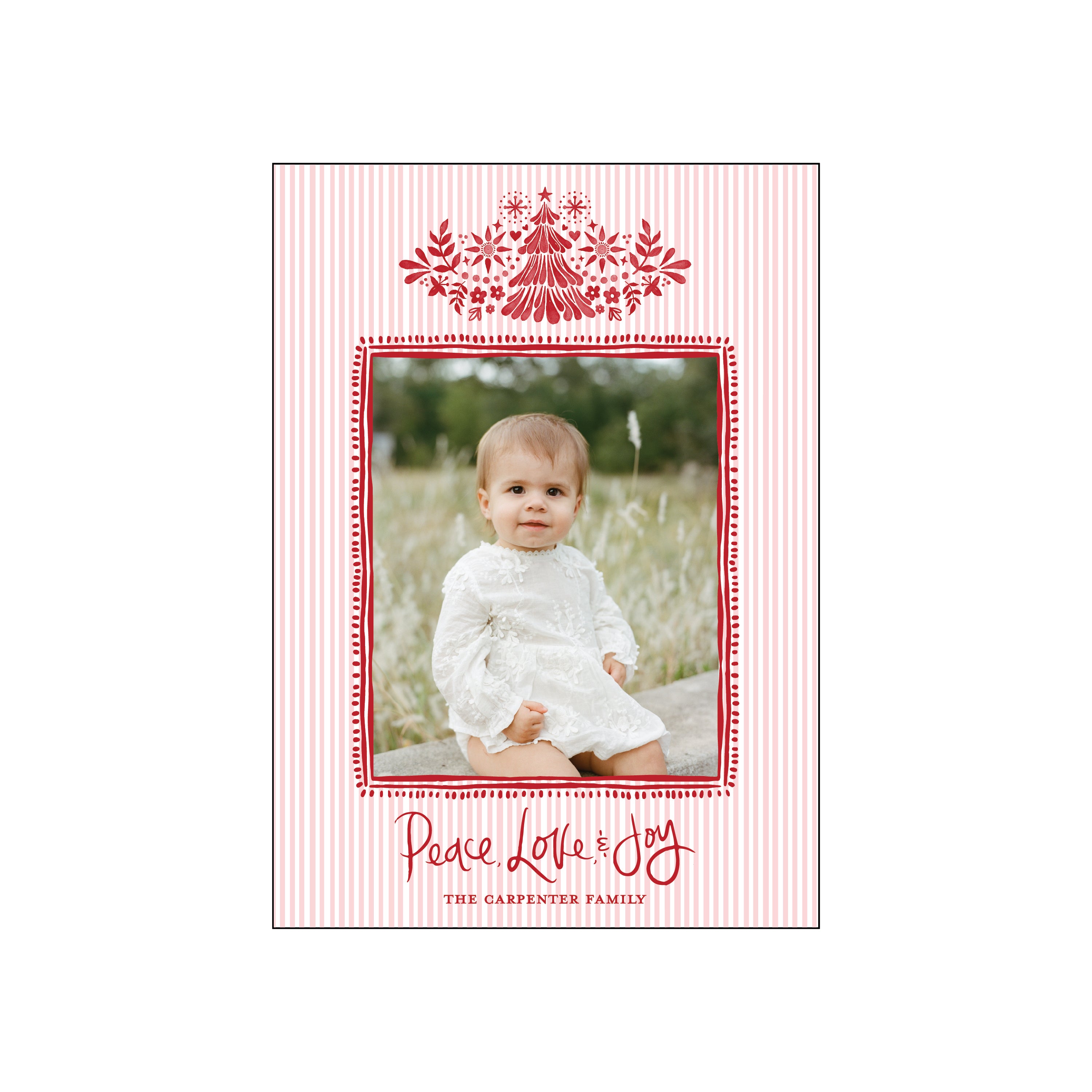 christmas otomi red | holiday card | bethany kelm