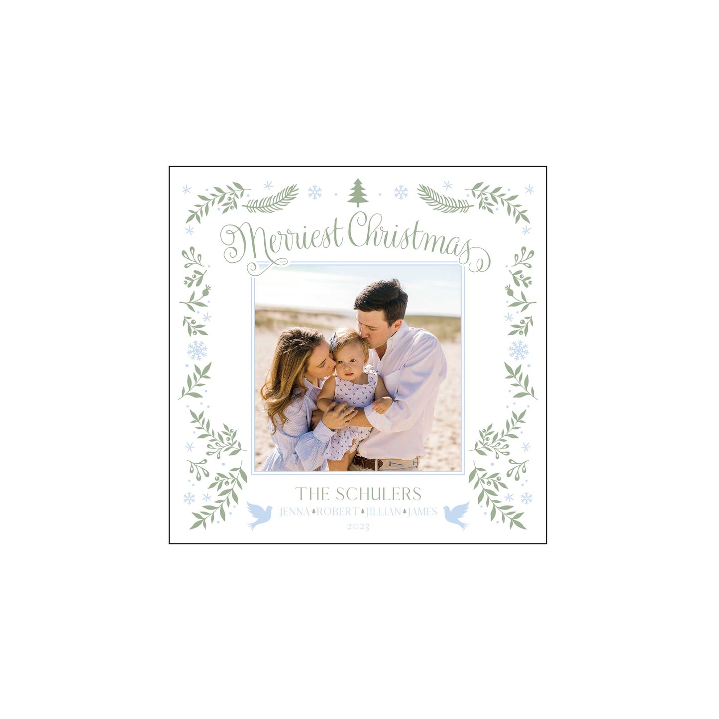 christmas sage | holiday card | digital print