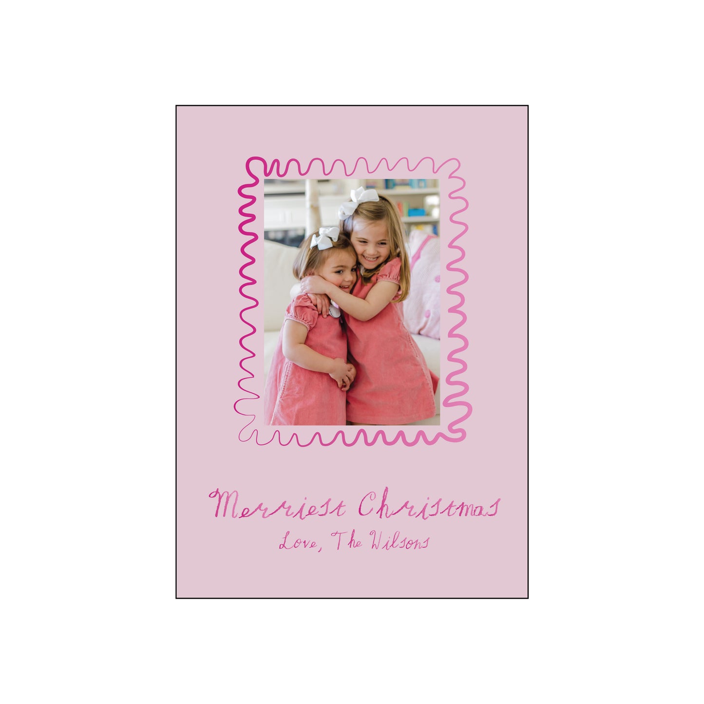 crayon squiggles | holiday card | foil-stamped