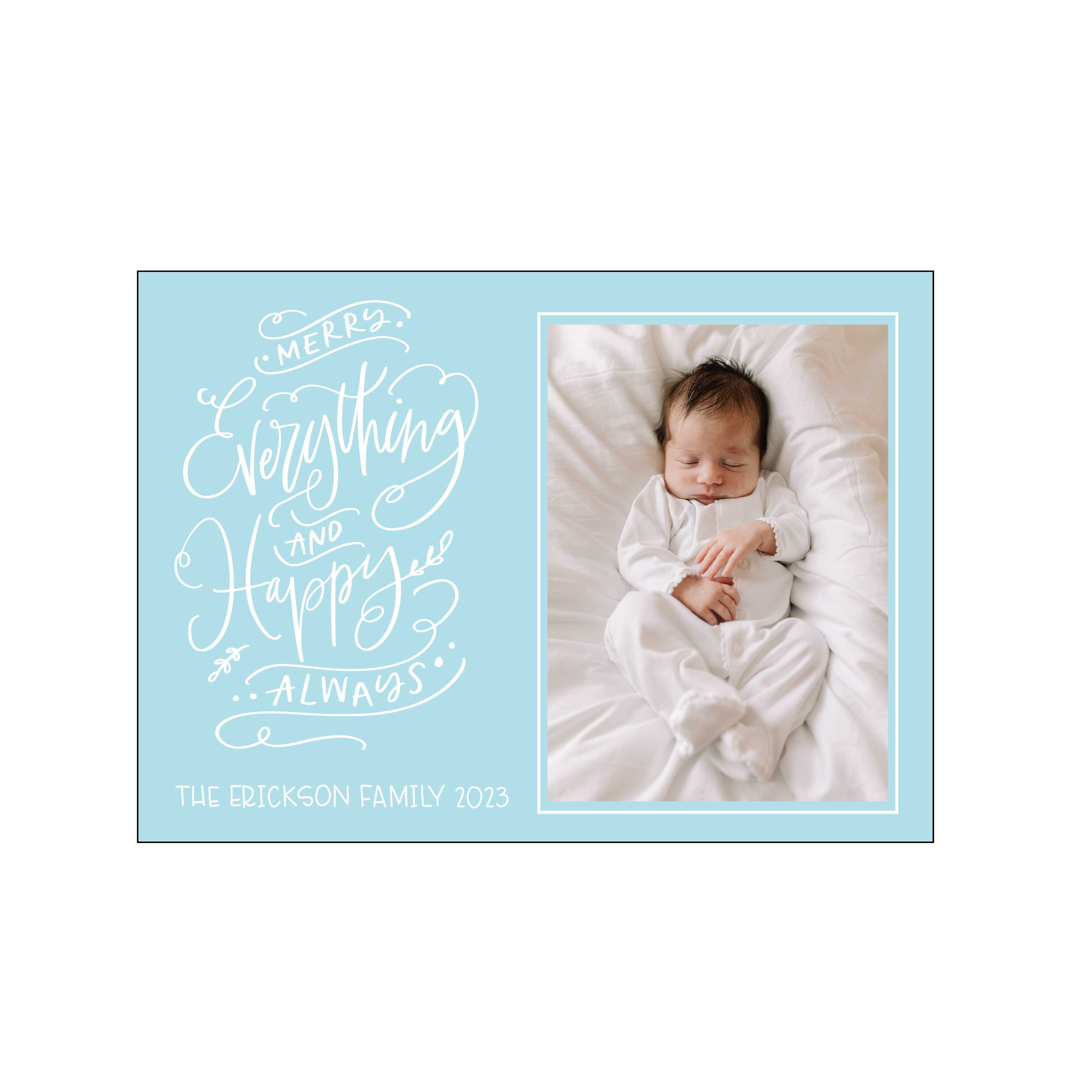 happy always | holiday card | foil-stamped
