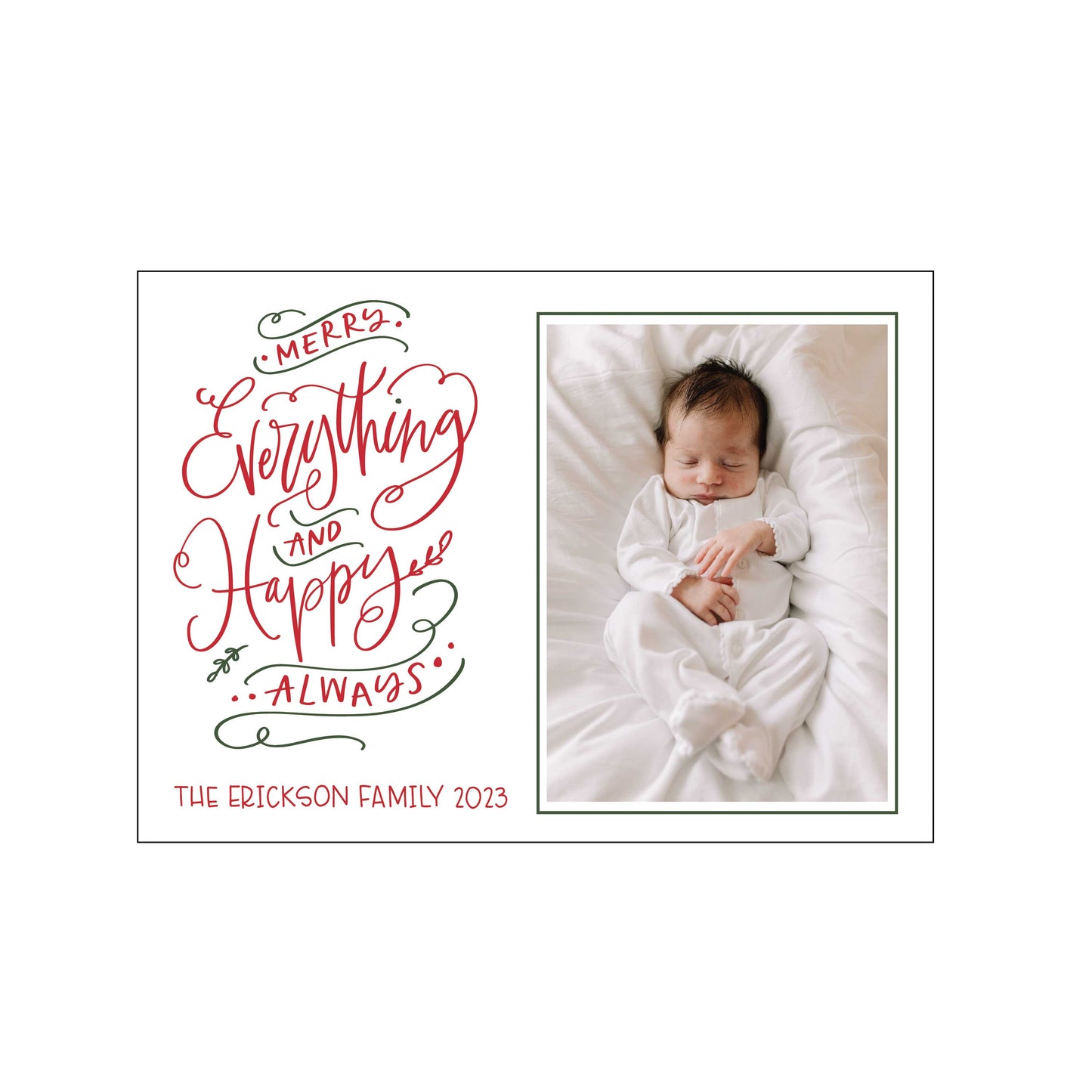 happy always | holiday card | letterpress