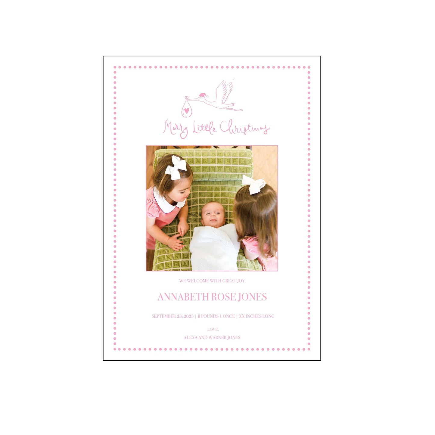 merry little christmas girl | holiday card | bethany kelm