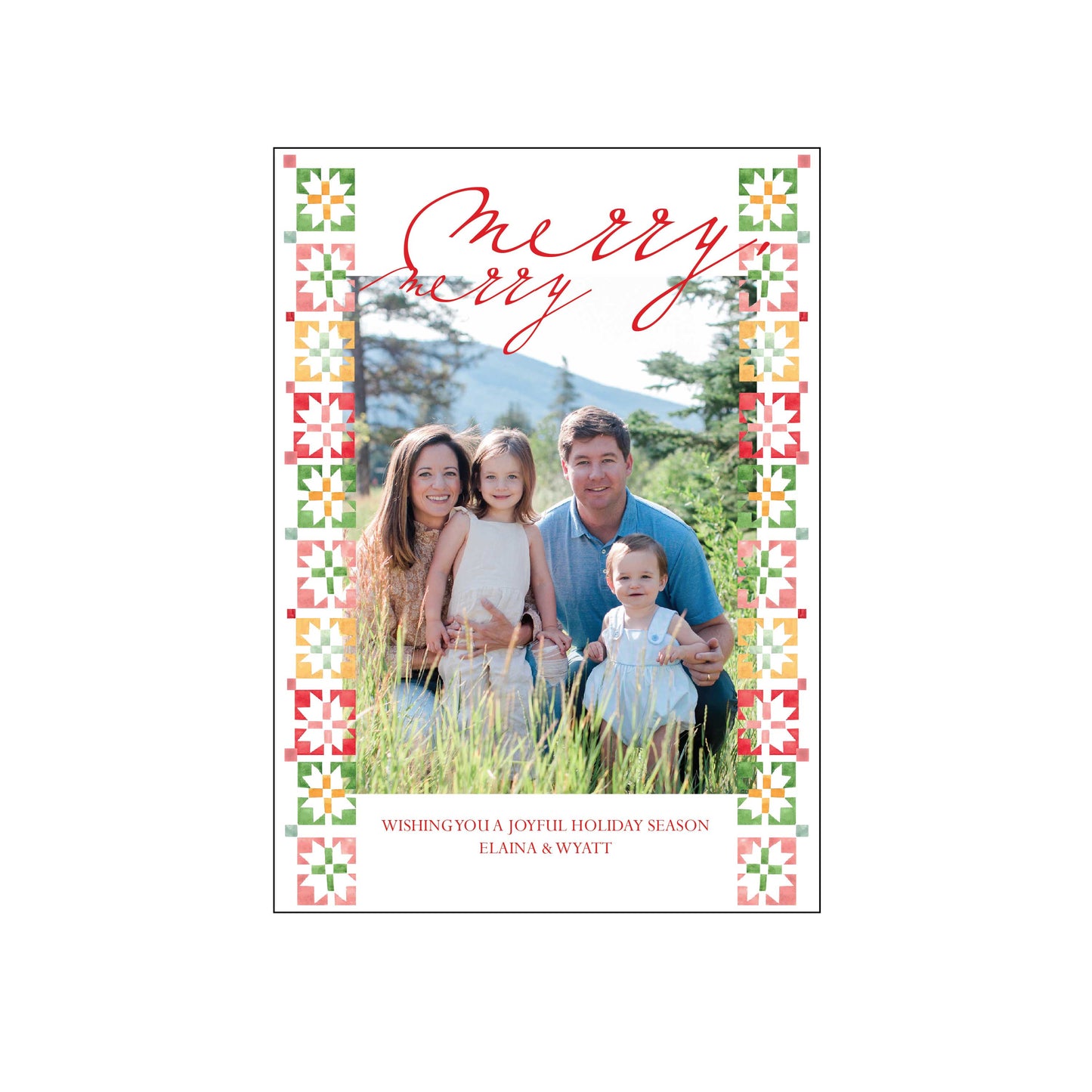 merry merry mosaic | holiday card | elaina fagan design