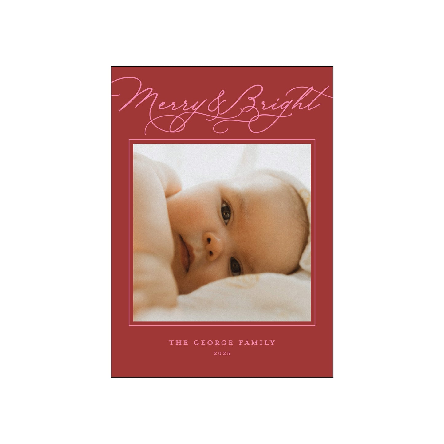 merry & bright | holiday card | foil-stamped