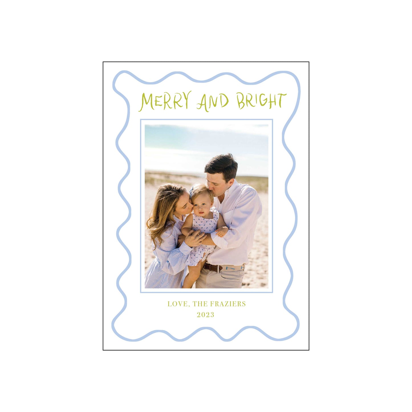 merry and bright | holiday card | letterpress
