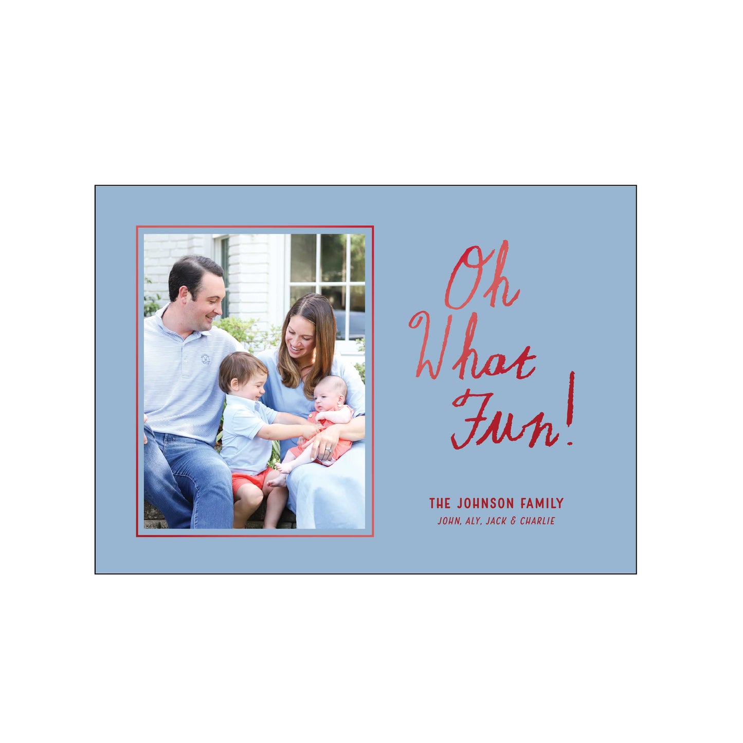 oh what fun | holiday card | foil-stamped