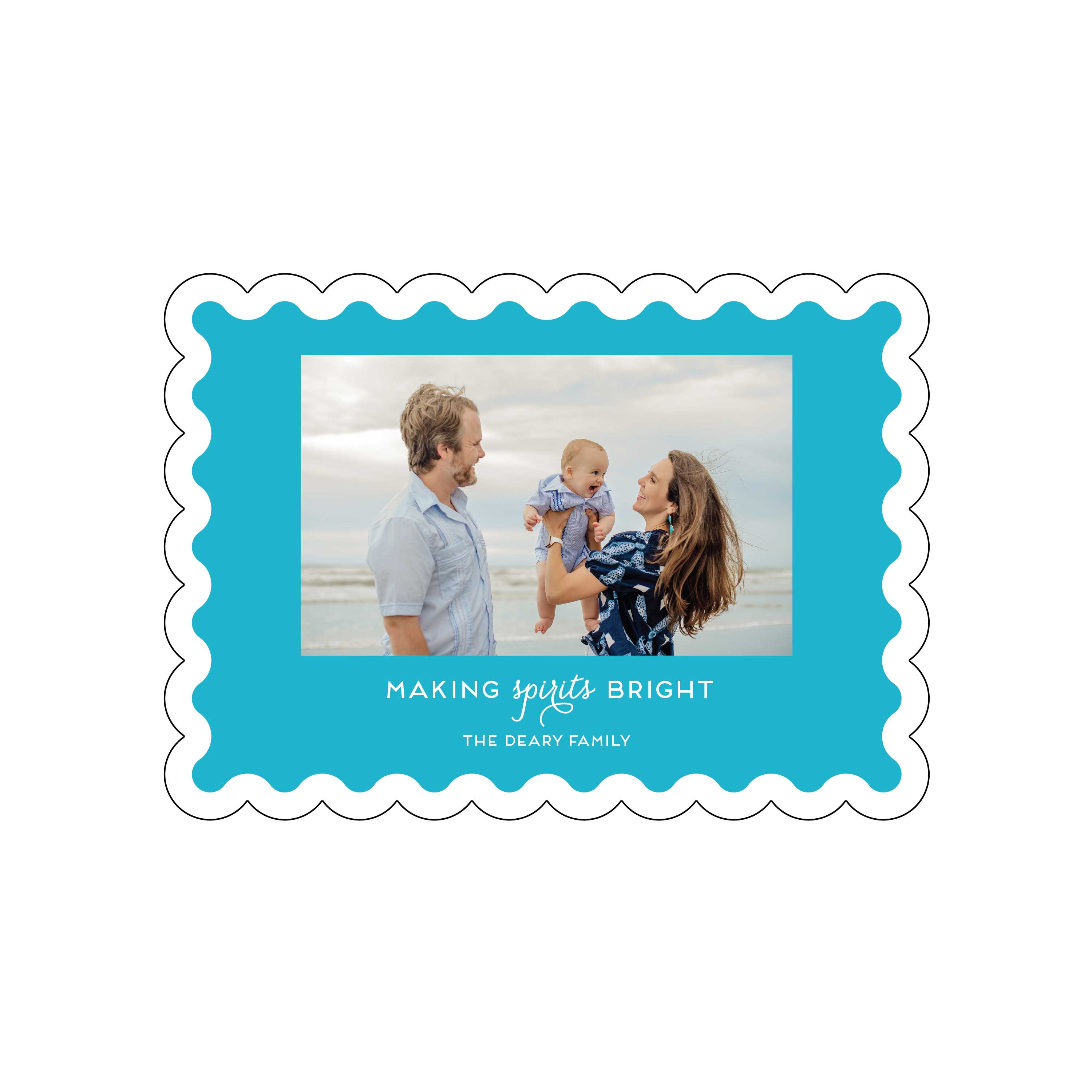 scallop | holiday card | die-cut shape