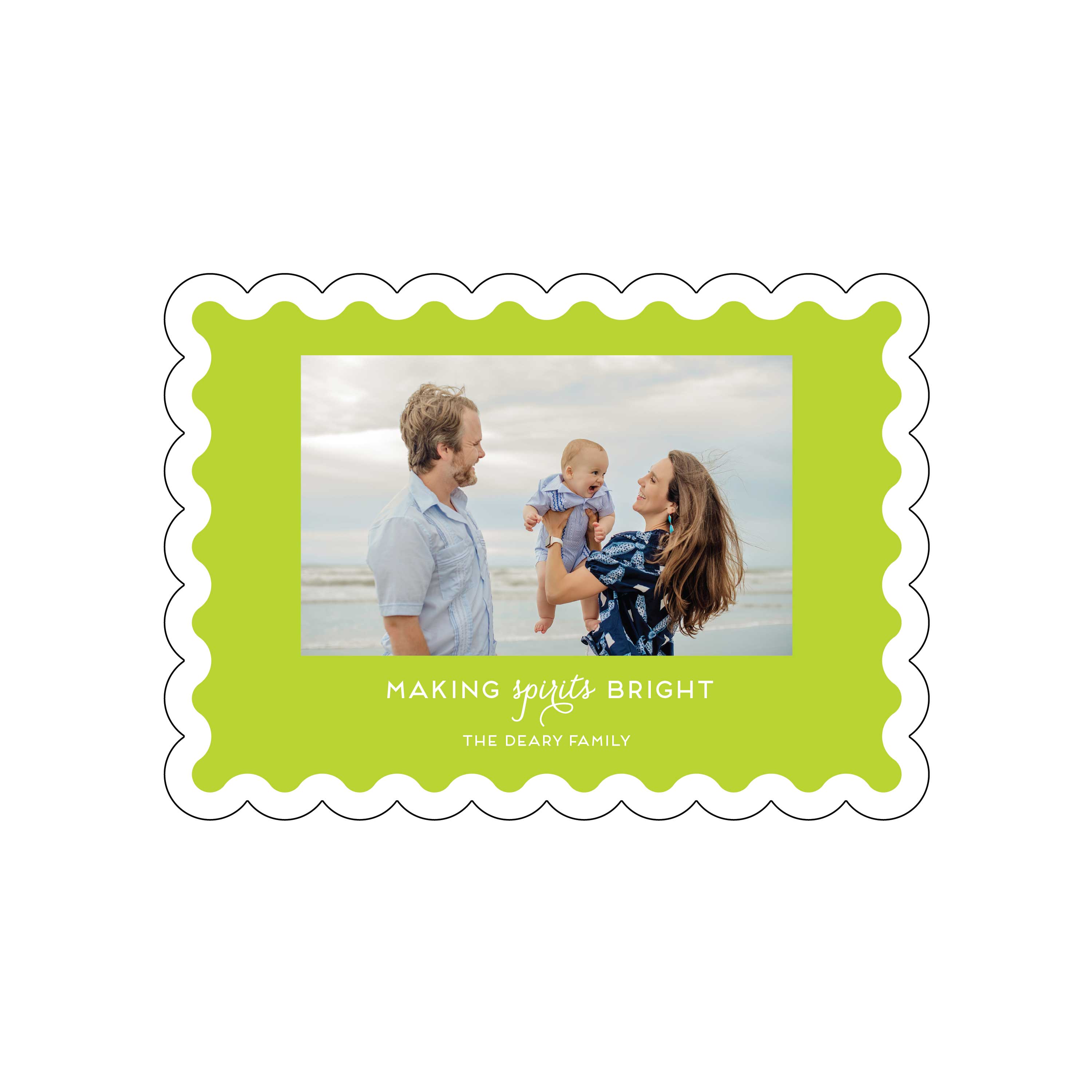 scallop | holiday card | die-cut shape