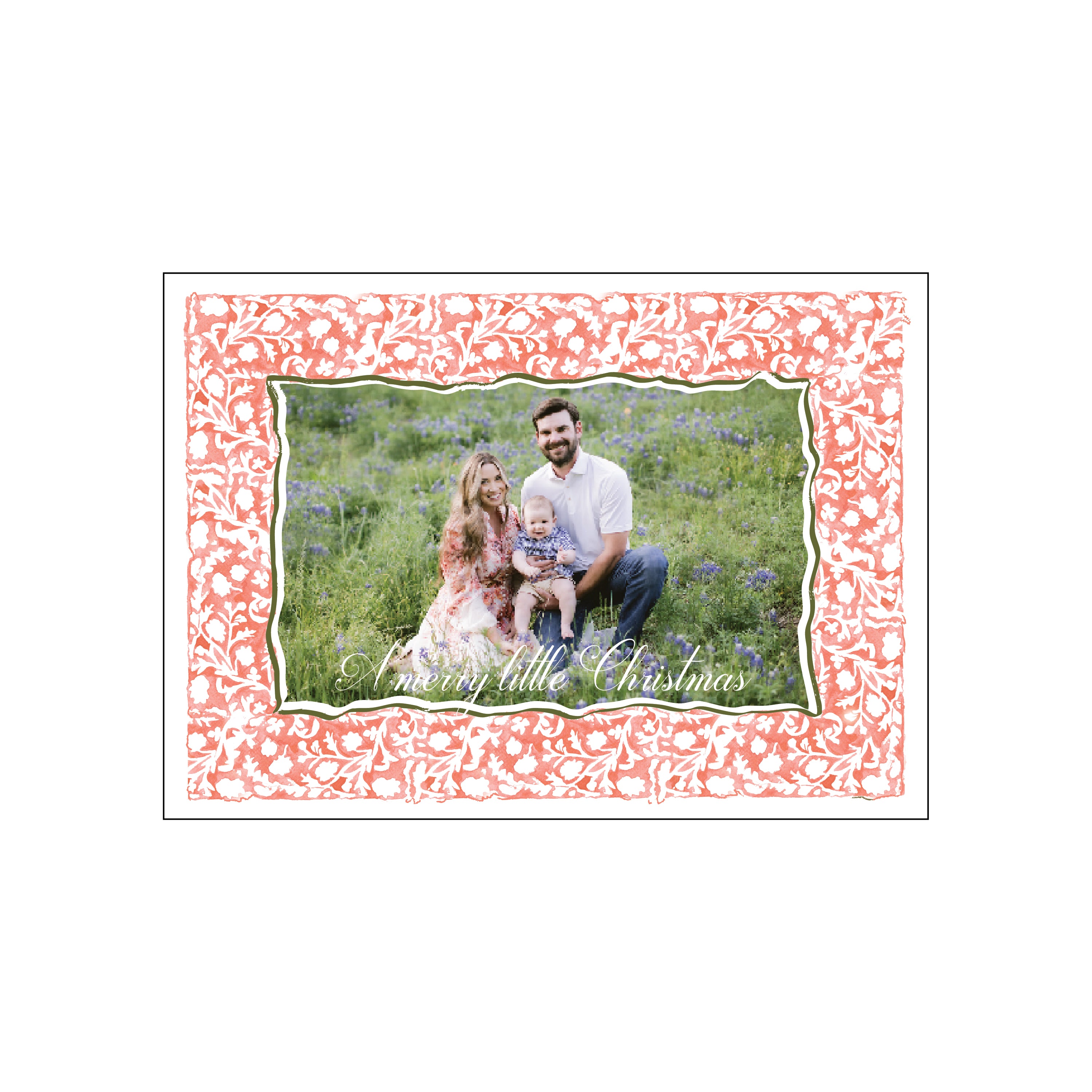 watercolor floral red | holiday card | mesh by alex