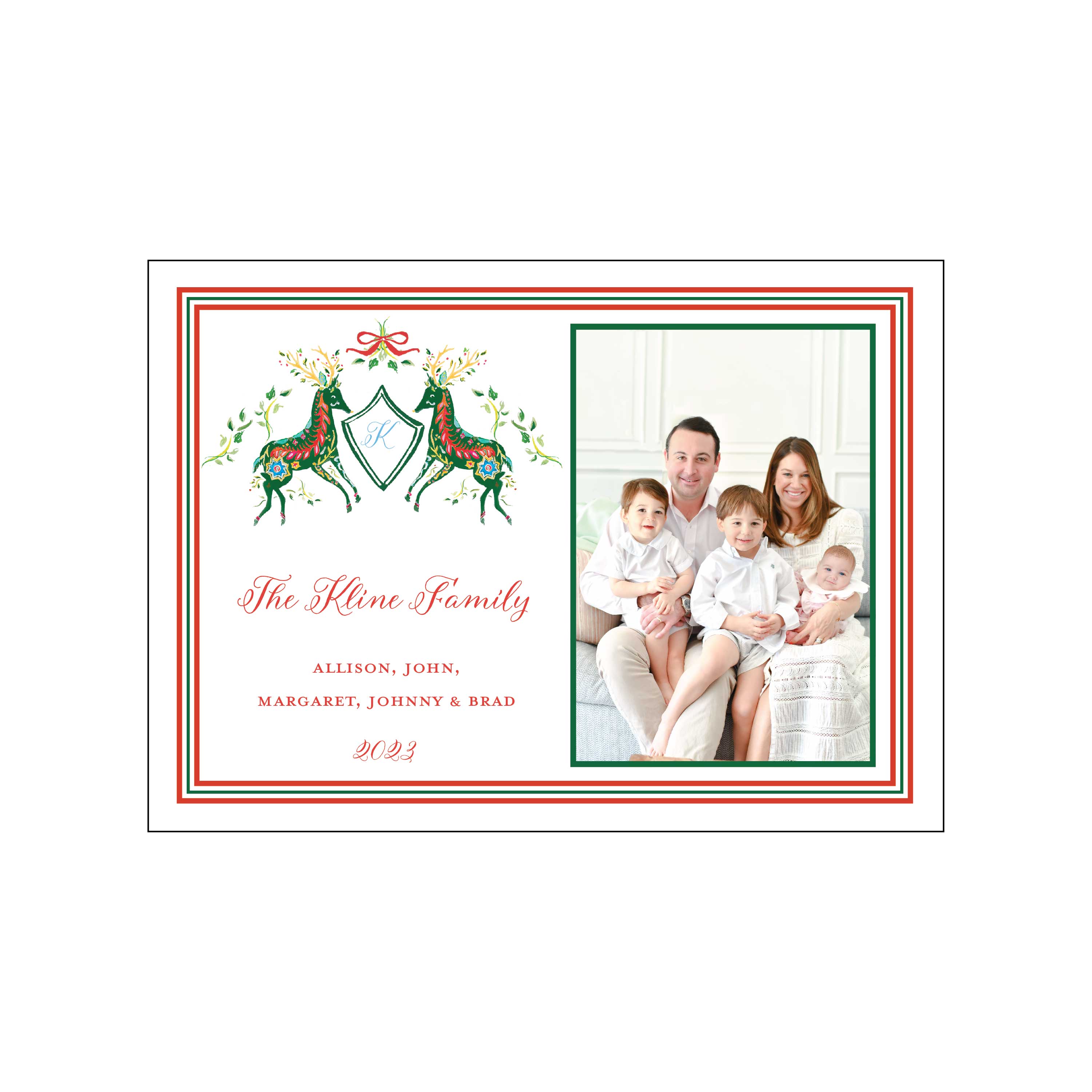 colorful reindeer | holiday card | mesh by alex