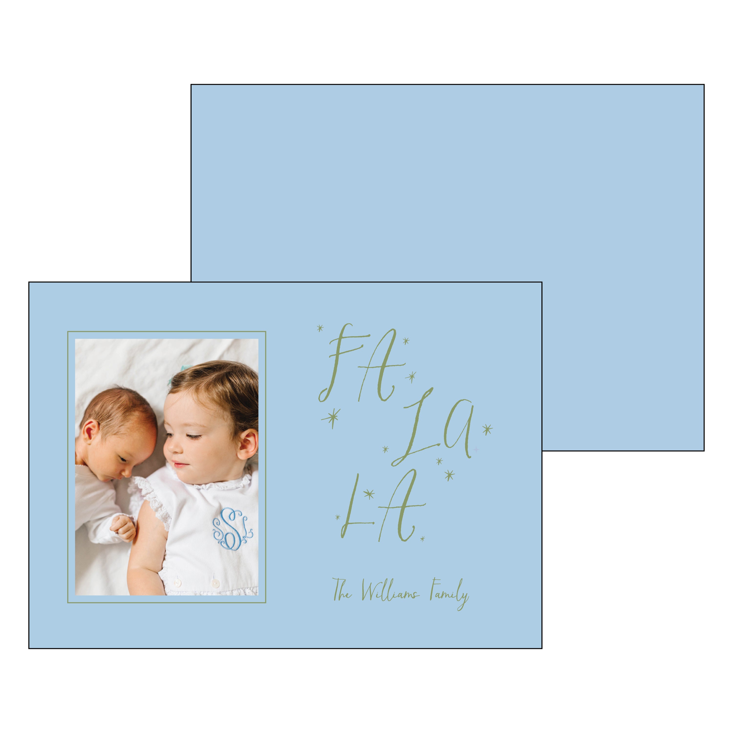 fa la la calligraphy | holiday card | digital printed