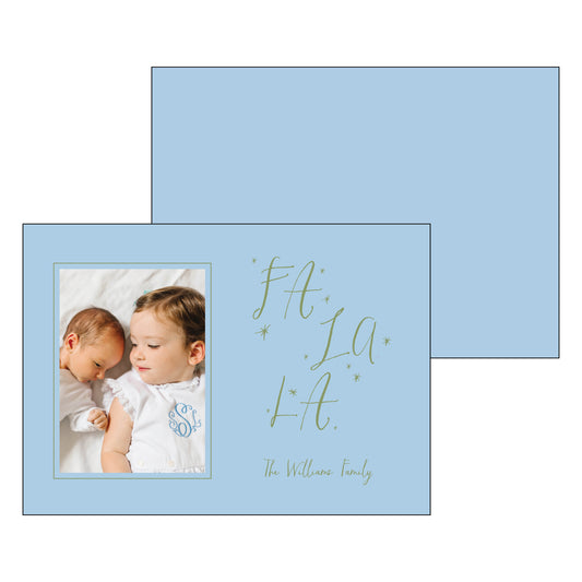 fa la la calligraphy | holiday card | digital printed