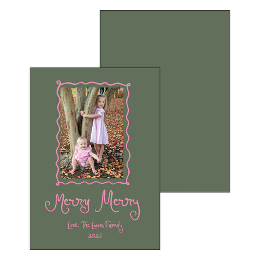handwritten frame | holiday card | foil-stamped
