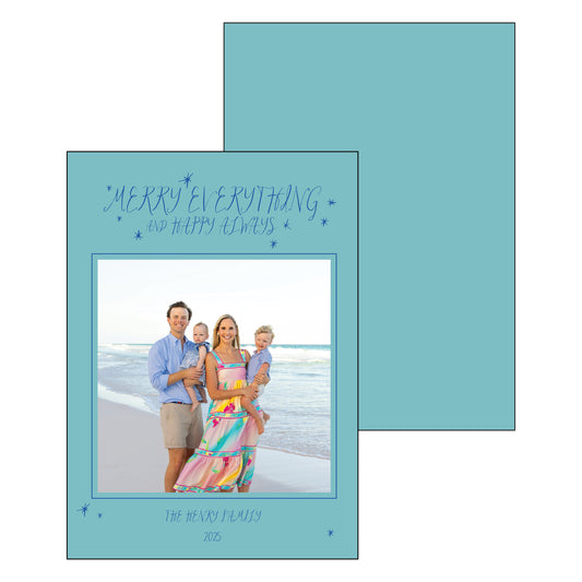 merry everything | holiday card | foil-stamped