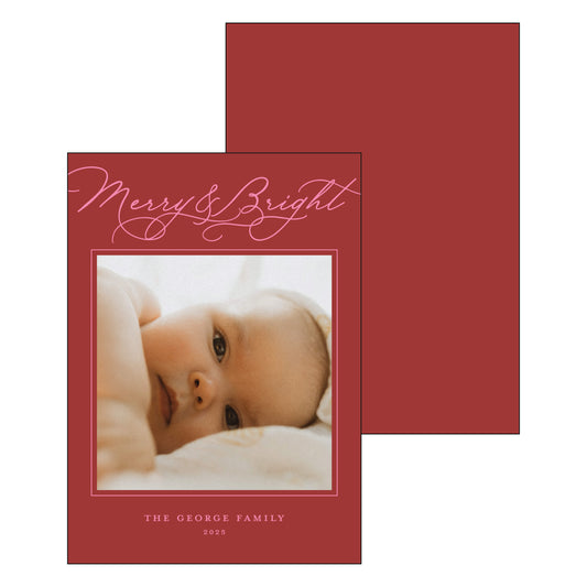 merry & bright | holiday card | foil-stamped