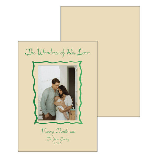 squiggle frame | holiday card | foil-stamped