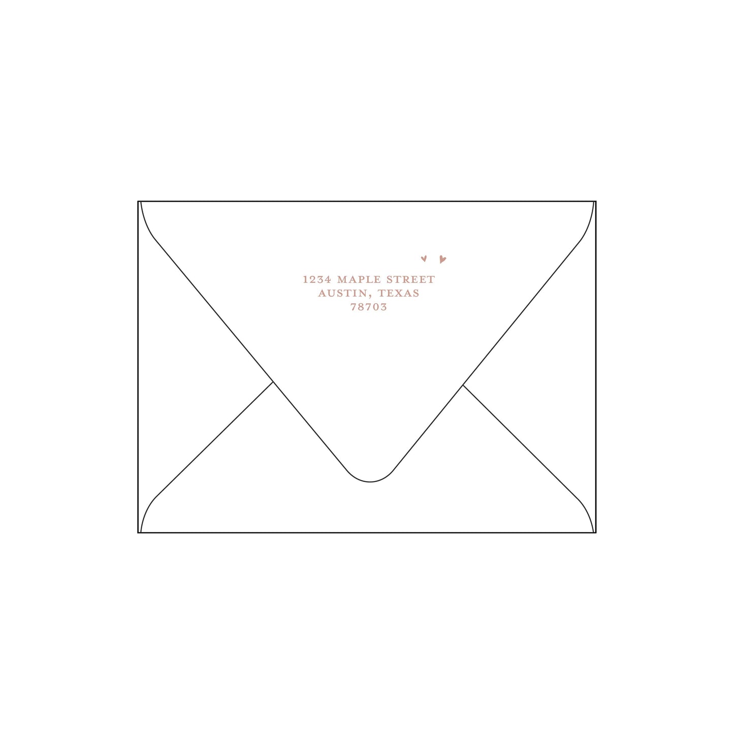 peace and love hearts | holiday card | foil-stamped