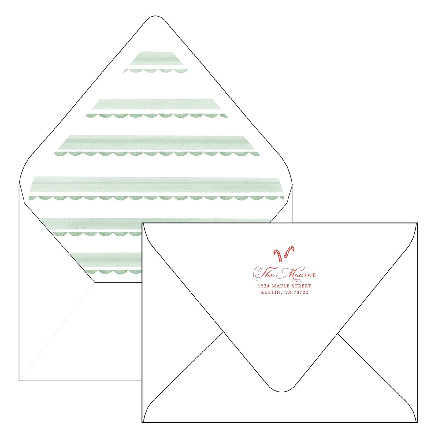 candy canes lines | holiday card | bethany kelm