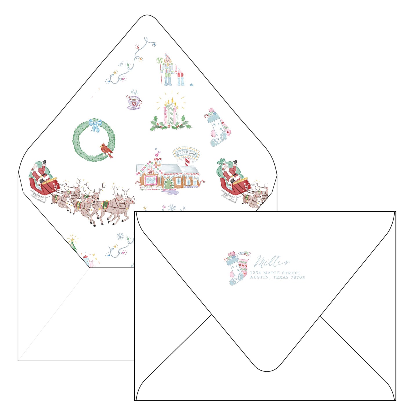 colorful christmas toile | holiday card | bethany kelm