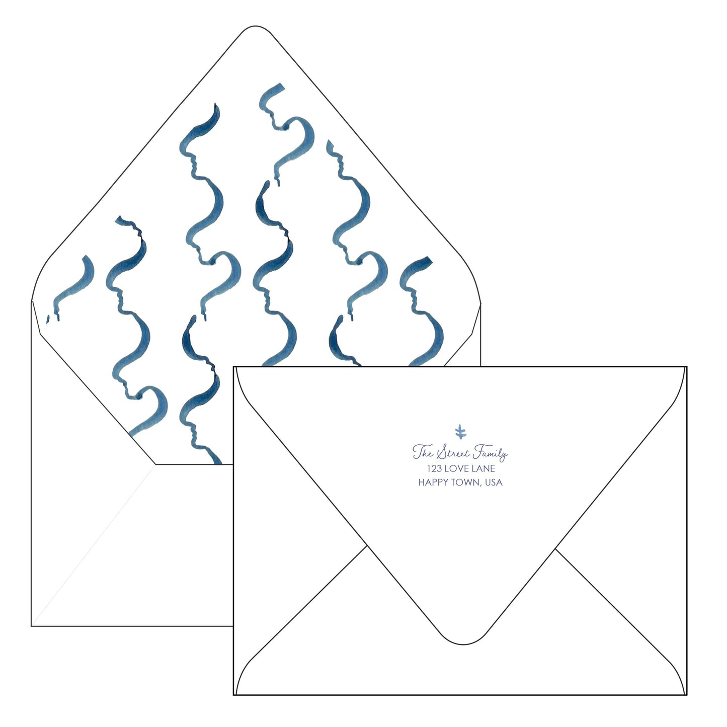 ribbons | holiday card | cedar street stationery