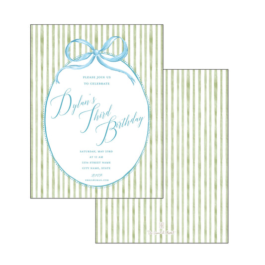 blue and green birthday | invitation