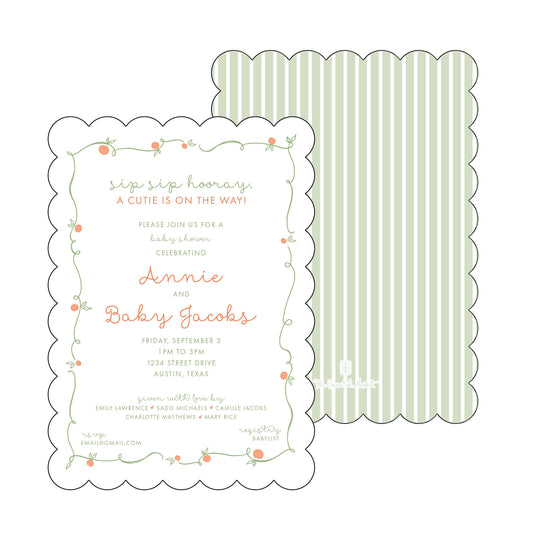 cutie baby shower | invitation