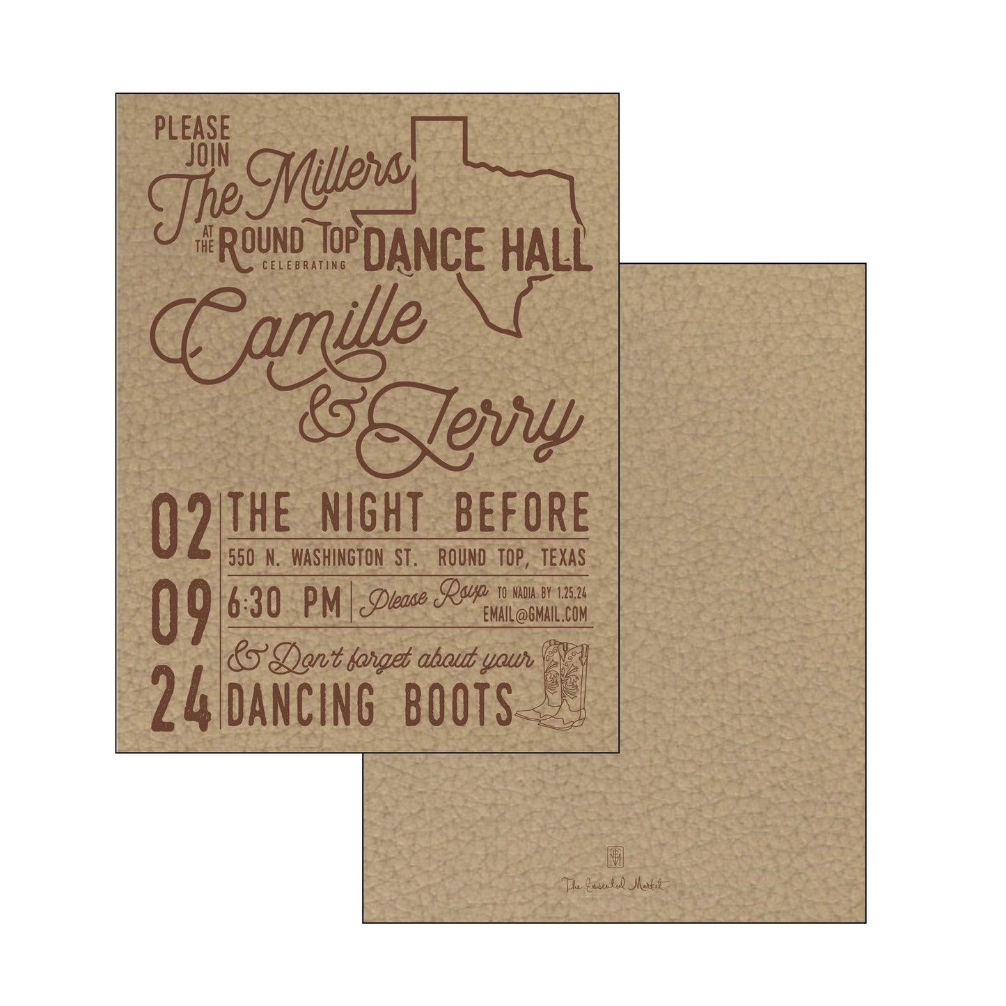 dance hall dinner | invitation | specialty printing