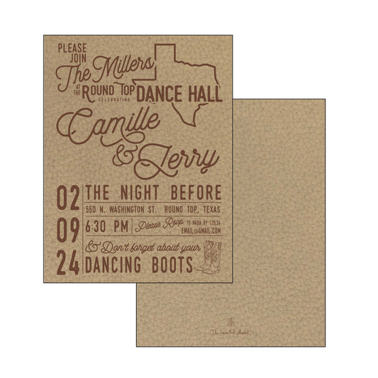 dance hall dinner | invitation | specialty printing