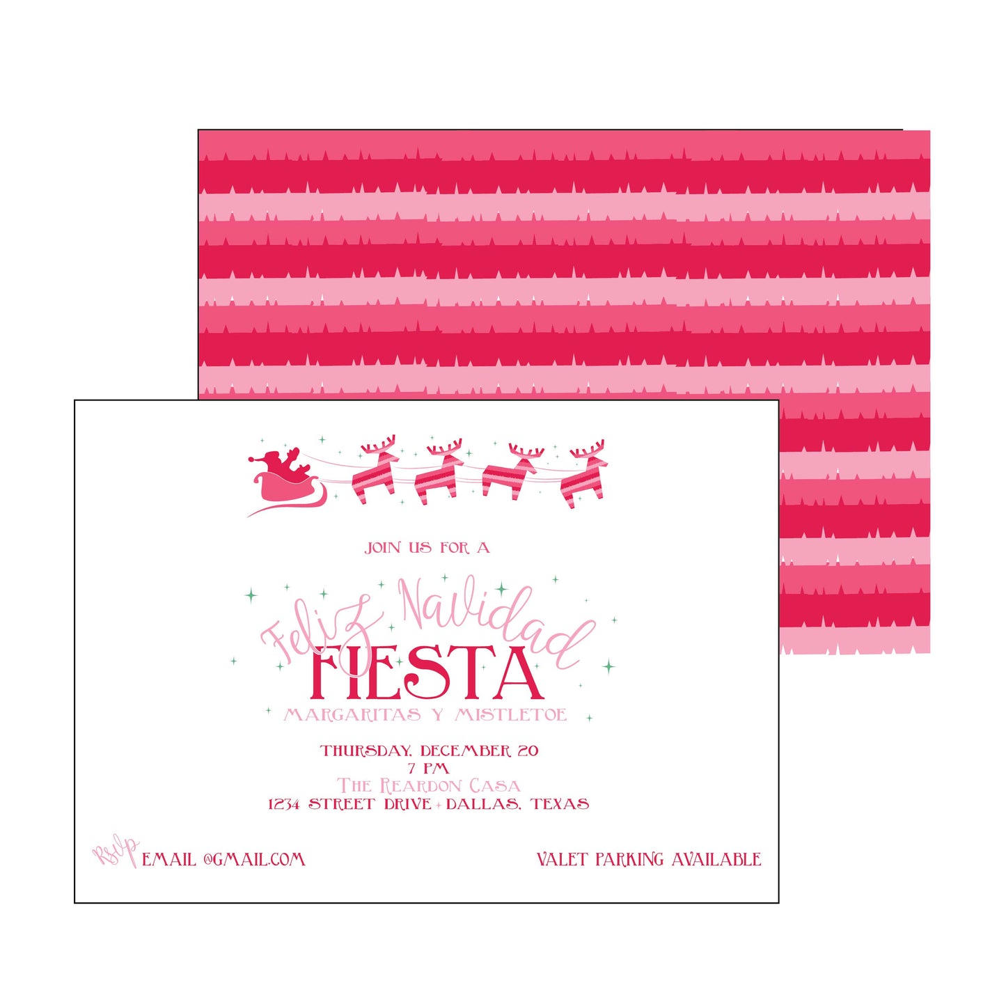 feliz navidad fiesta | invitation