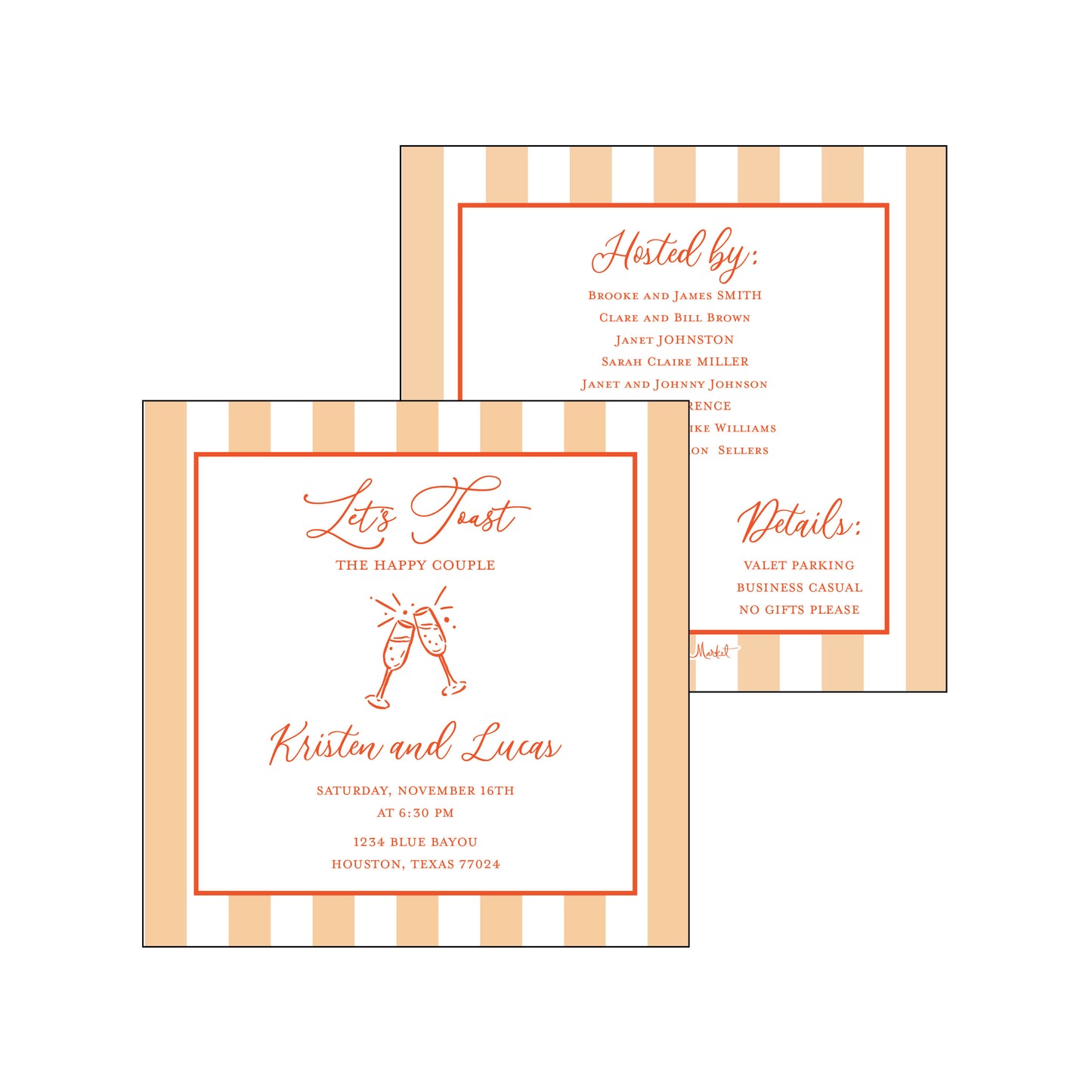 let's toast | invitation