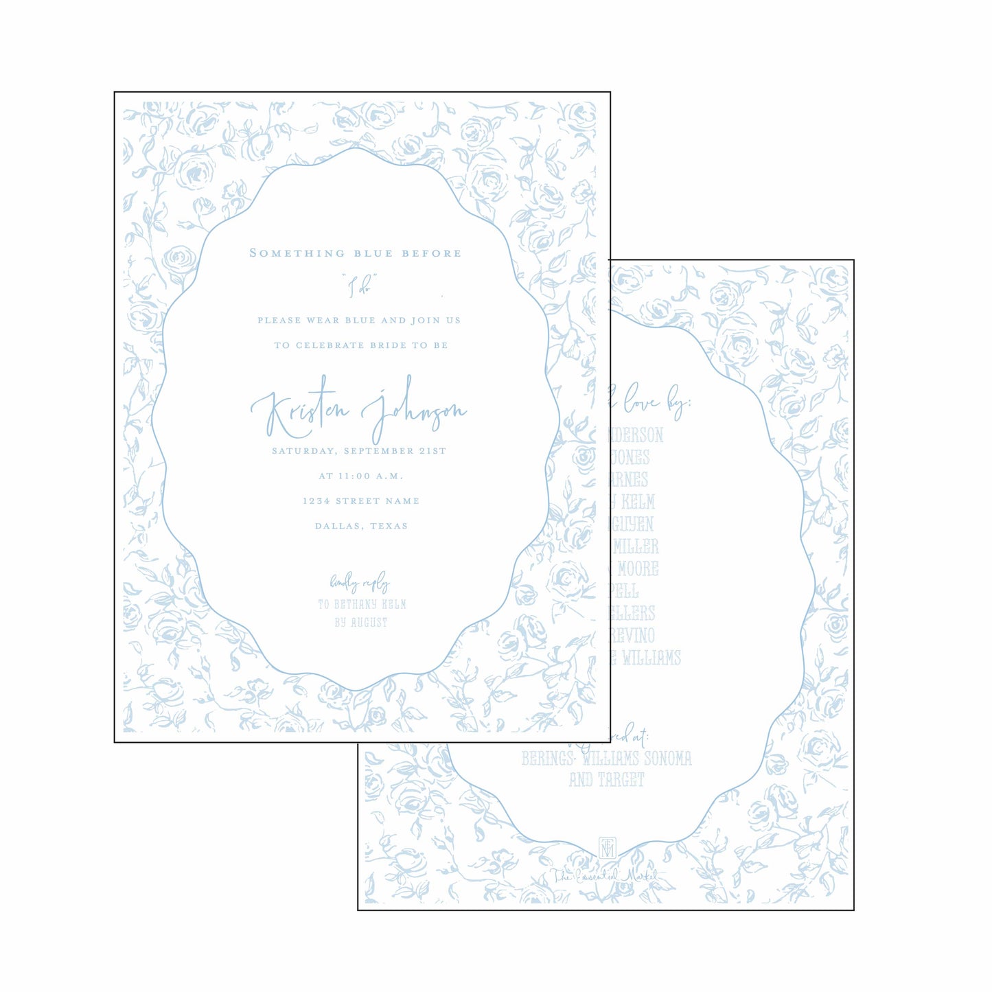 something blue | invitation